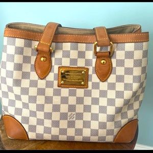Beautiful Preloved Hampstead Damier Azur Bag PM